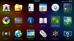 Skeuomorph Fullscreen Navigation Interface