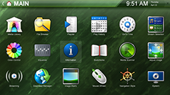 Slate HD Green Fullscreen Navigation Interface
