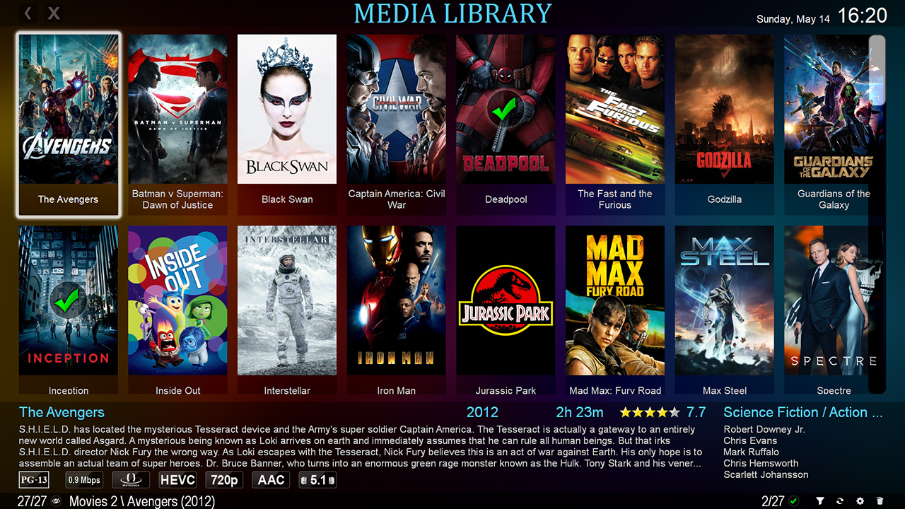 Zoom Player's Media Library