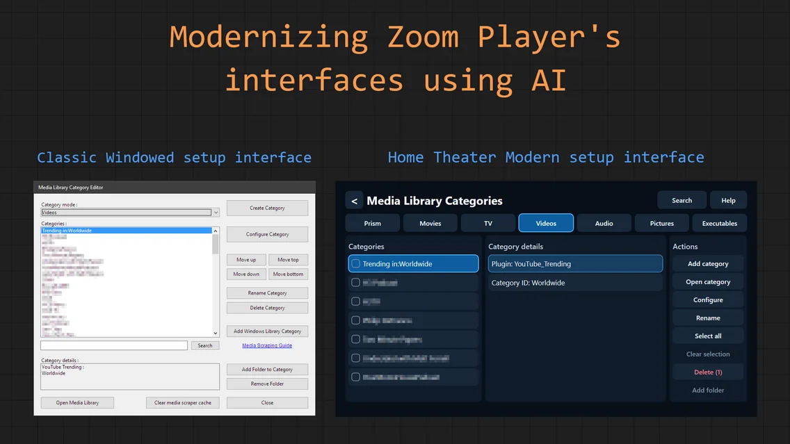 Modernizing Zoom Player's interfaces using AI