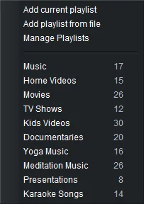 Zoom Player Switch Playlist Menu