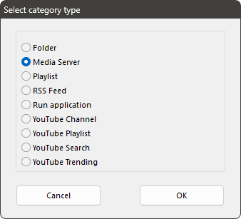 Zoom Player - Select Category