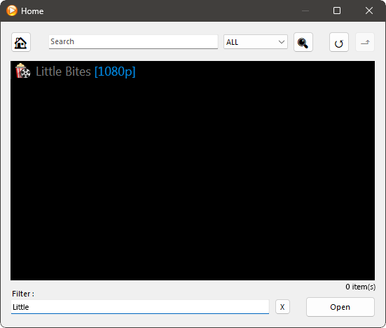 Zoom Player - Media server browser filter