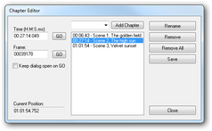 Chapter Editor & GoTo Time Screenshot