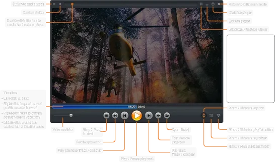 Zoom Player Main Interface : Classic