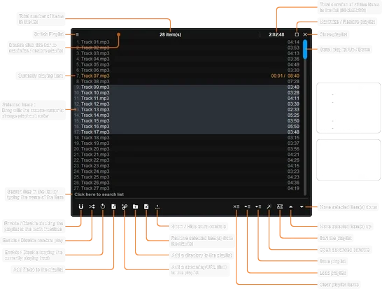 Zoom Player : Playlist Editor