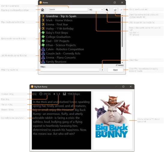 Zoom Player : Media Server Browser