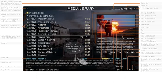Zoom Player Home Theater : Media Library TV Jukebox Mode