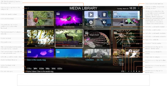 Zoom Player Home Theater : Media Library Thumb View