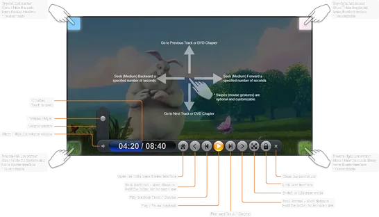 Zoom Player Home Theater : Classic Fullscreen Controls